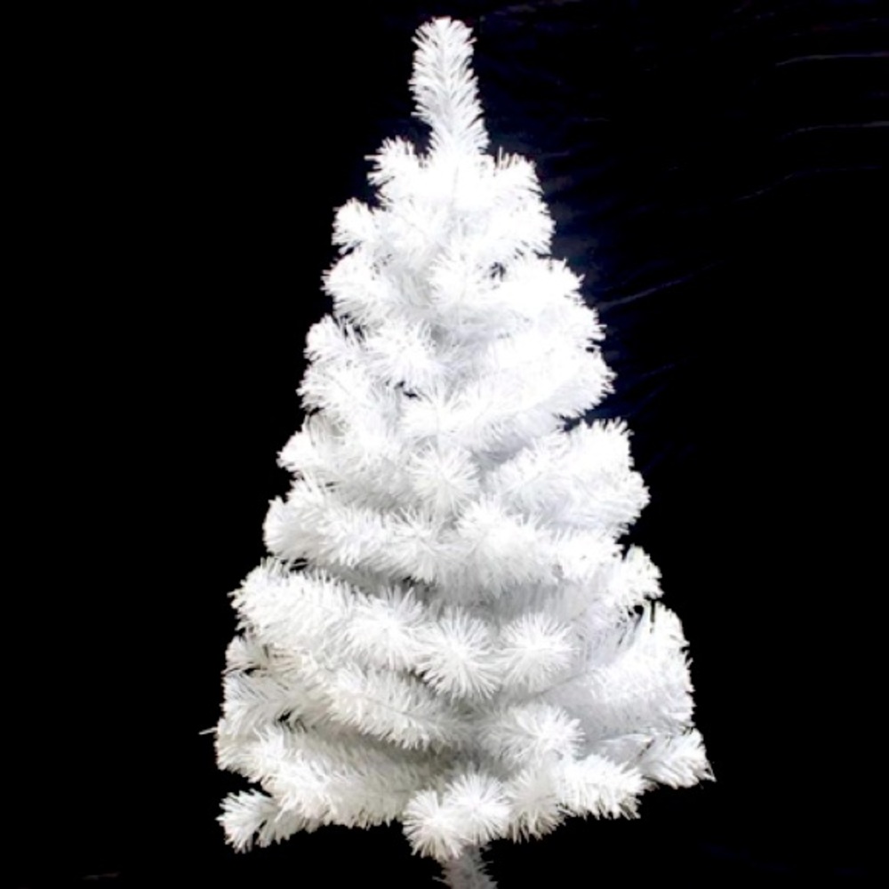 Mini White Christmas Tree 15.5" Tabletop Tree with Plastic Stand NEW NWT